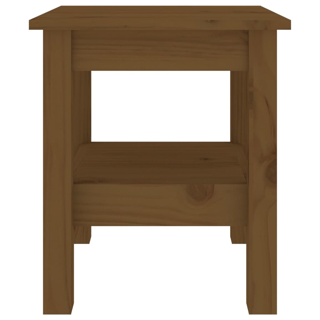 VidaXL Salontafel 35x35x40 cm massief grenenhout honingbruin