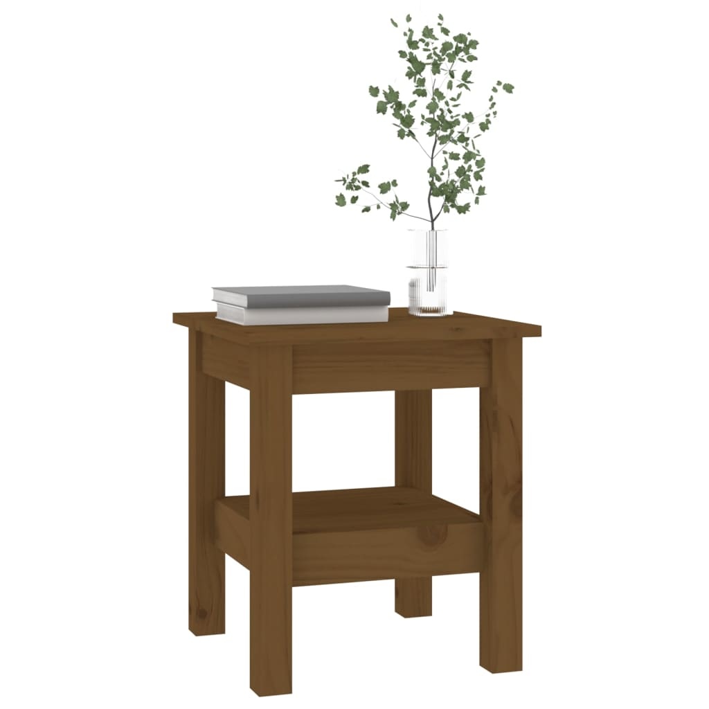 VidaXL Salontafel 35x35x40 cm massief grenenhout honingbruin