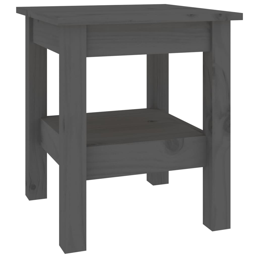 VidaXL Salontafel 35x35x40 cm massief grenenhout grijs