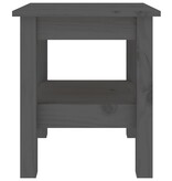VidaXL Salontafel 35x35x40 cm massief grenenhout grijs