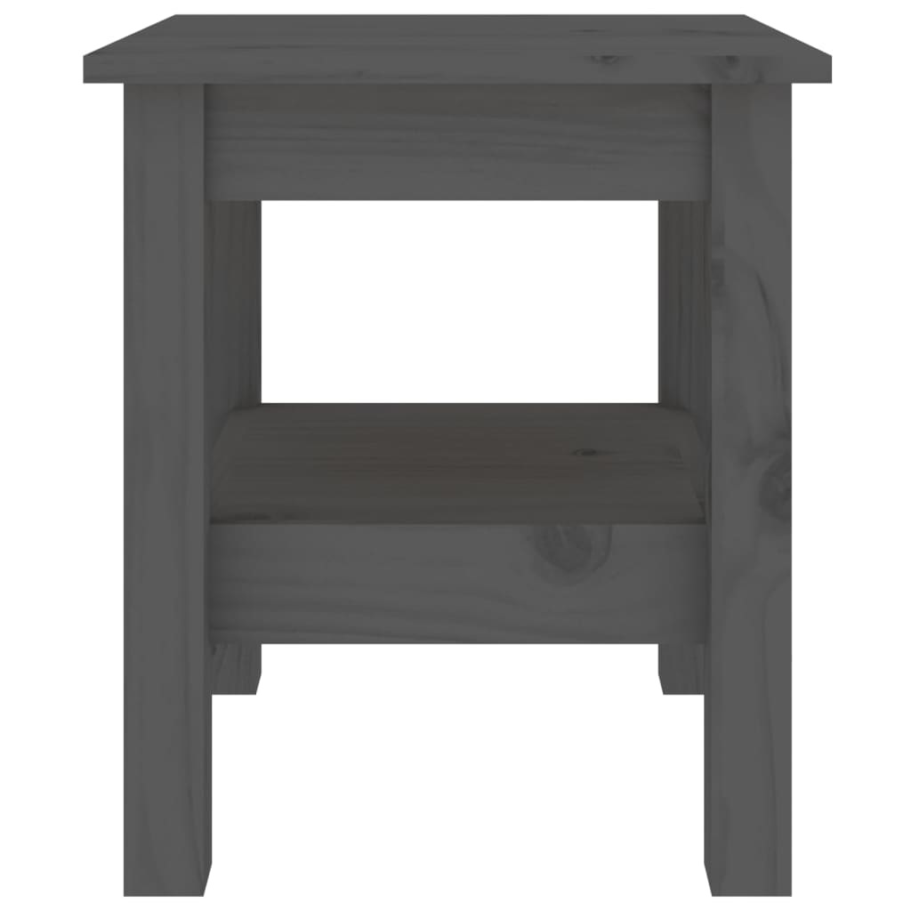 VidaXL Salontafel 35x35x40 cm massief grenenhout grijs
