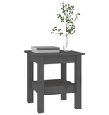 VidaXL Salontafel 35x35x40 cm massief grenenhout grijs