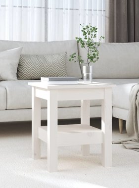 VidaXL Salontafel 35x35x40 cm massief grenenhout wit