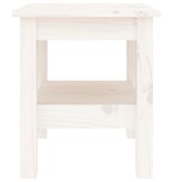 VidaXL Salontafel 35x35x40 cm massief grenenhout wit