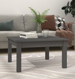 VidaXL Salontafel 55x55x30 cm massief grenenhout grijs