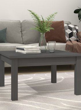 VidaXL Salontafel 55x55x30 cm massief grenenhout grijs