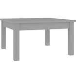 VidaXL Salontafel 55x55x30 cm massief grenenhout grijs