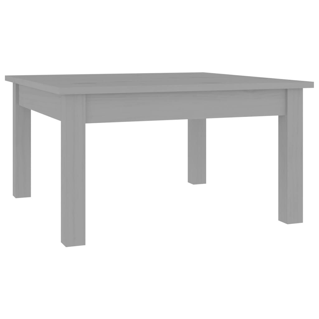 VidaXL Salontafel 55x55x30 cm massief grenenhout grijs
