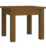VidaXL Salontafel 35x35x30 cm massief grenenhout honingbruin