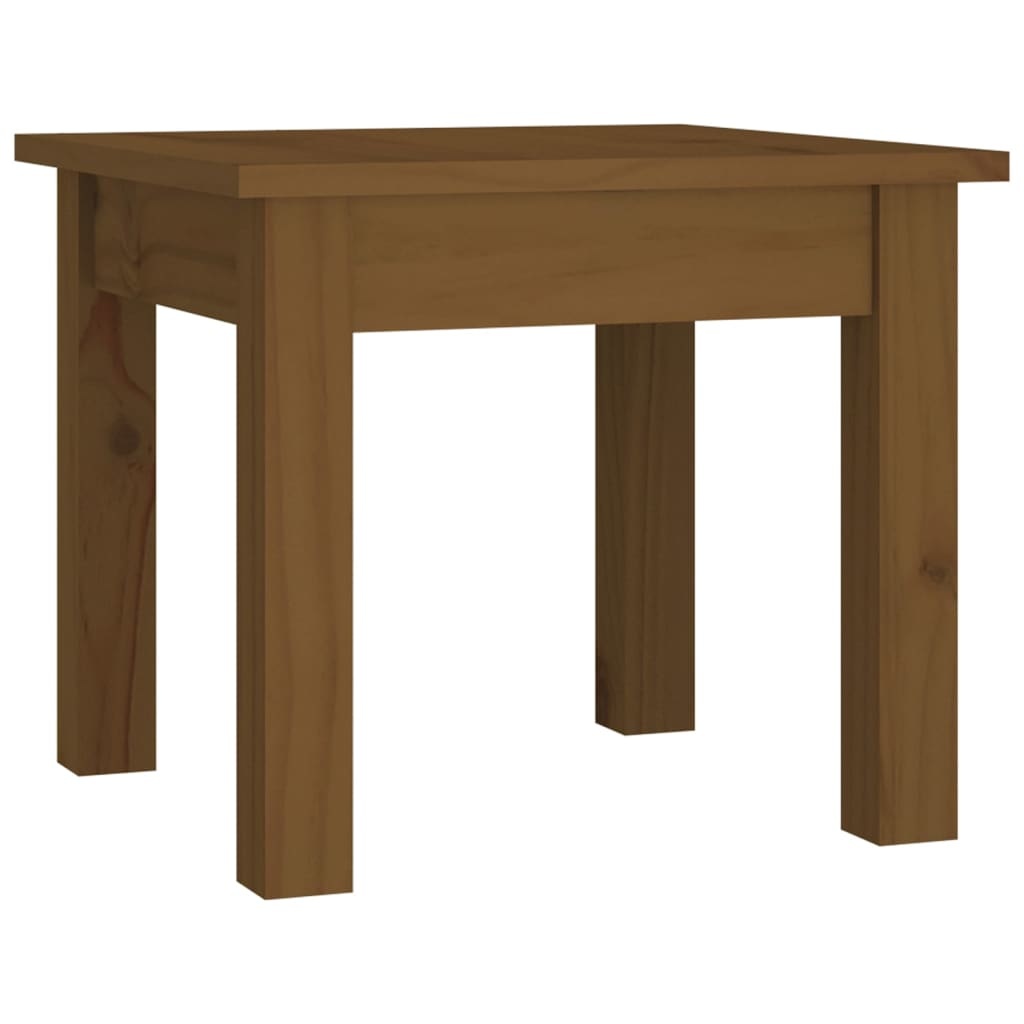 VidaXL Salontafel 35x35x30 cm massief grenenhout honingbruin