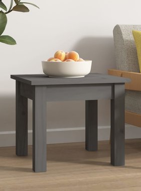 VidaXL Salontafel 35x35x30 cm massief grenenhout grijs