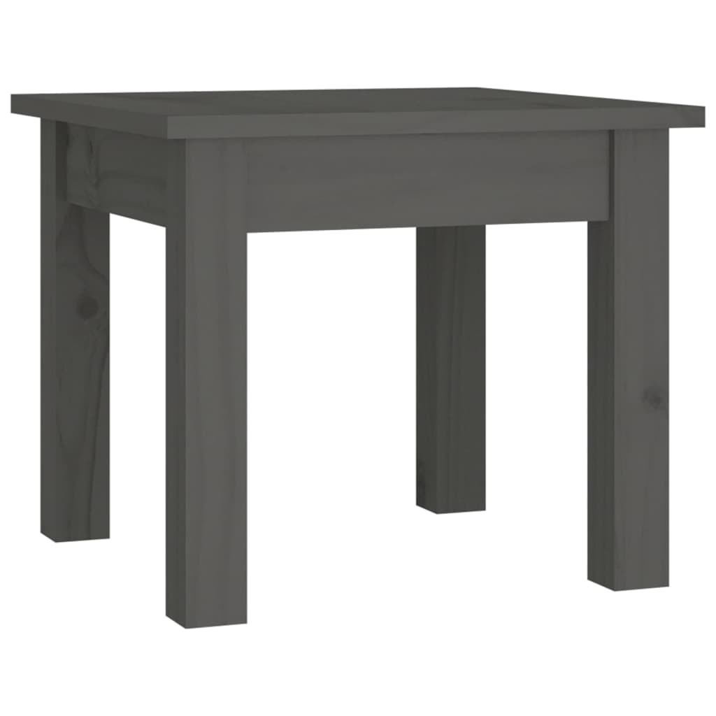 VidaXL Salontafel 35x35x30 cm massief grenenhout grijs
