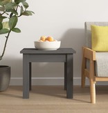 VidaXL Salontafel 35x35x30 cm massief grenenhout grijs