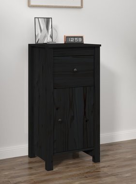 VidaXL Dressoir 40x35x80 cm massief grenenhout zwart