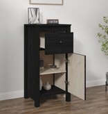 VidaXL Dressoir 40x35x80 cm massief grenenhout zwart