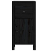 VidaXL Dressoir 40x35x80 cm massief grenenhout zwart