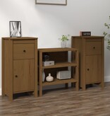 VidaXL Dressoirs 2 st 40x35x80 cm massief grenenhout honingbruin