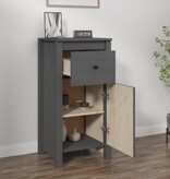 VidaXL Dressoir 40x35x80 cm massief grenenhout grijs