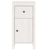 VidaXL Dressoirs 2 st 40x35x80 cm massief grenenhout wit