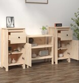 VidaXL Dressoirs 2 st 40x35x80 cm massief grenenhout