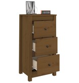 VidaXL Dressoirs 2 st 40x35x80 cm massief grenenhout honingbruin