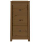 VidaXL Dressoirs 2 st 40x35x80 cm massief grenenhout honingbruin