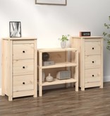 VidaXL Dressoirs 2 st 40x35x80 cm massief grenenhout