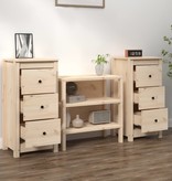 VidaXL Dressoirs 2 st 40x35x80 cm massief grenenhout