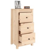 VidaXL Dressoirs 2 st 40x35x80 cm massief grenenhout