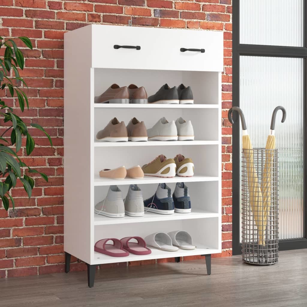 VidaXL Schoenenkast 60x35x105 cm bewerkt hout wit
