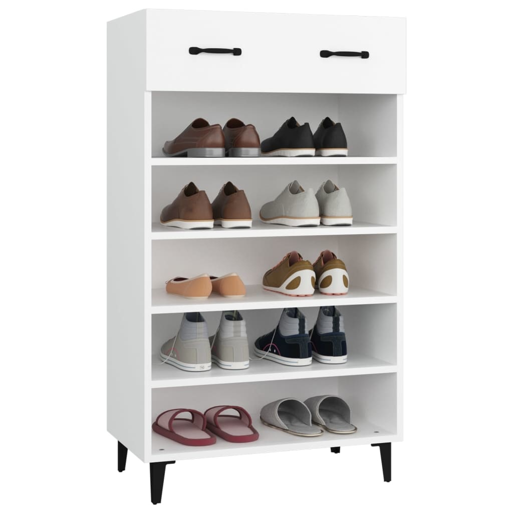 VidaXL Schoenenkast 60x35x105 cm bewerkt hout wit