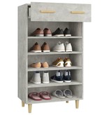 VidaXL Schoenenkast 60x35x105 cm bewerkt hout betongrijs