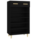 VidaXL Schoenenkast 60x35x105 cm bewerkt hout zwart
