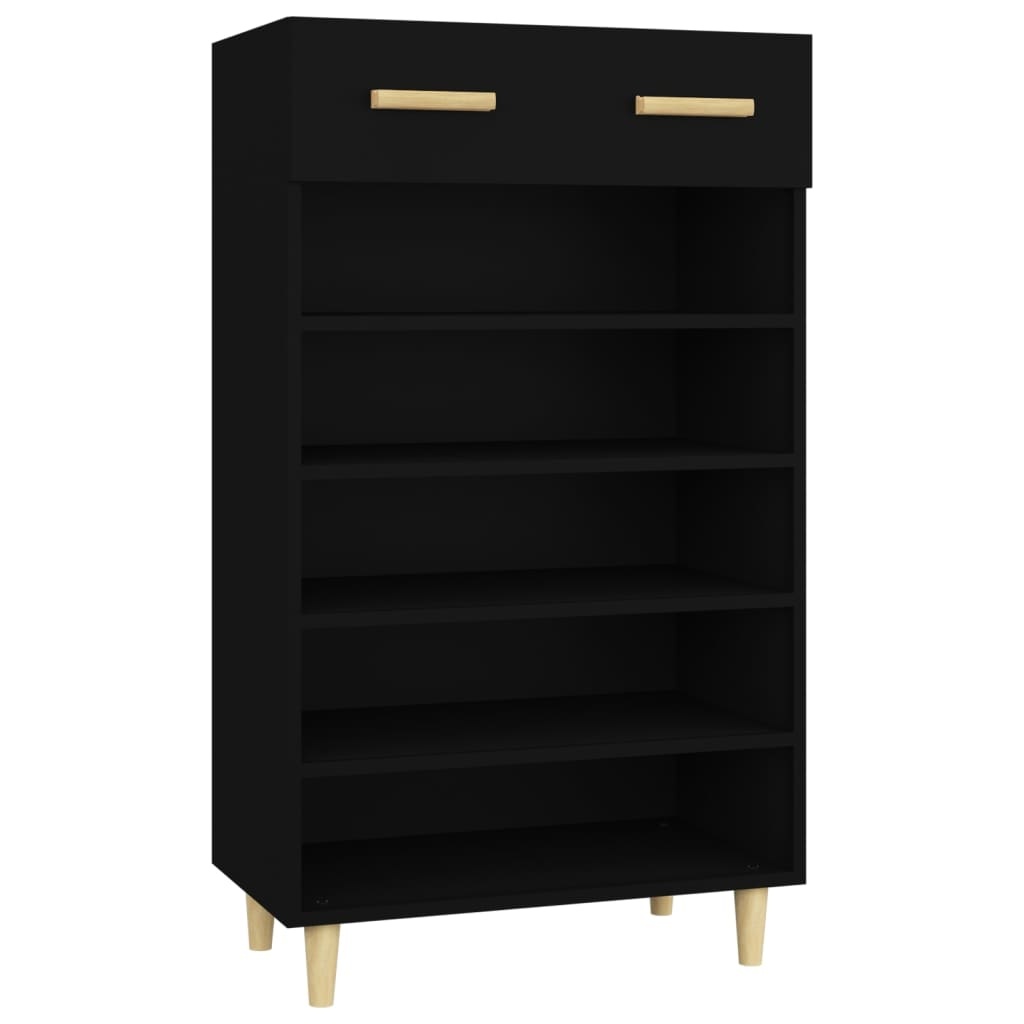VidaXL Schoenenkast 60x35x105 cm bewerkt hout zwart
