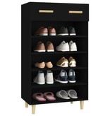 VidaXL Schoenenkast 60x35x105 cm bewerkt hout zwart