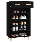 VidaXL Schoenenkast 60x35x105 cm bewerkt hout zwart