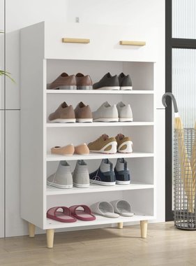 VidaXL Schoenenkast 60x35x105 cm bewerkt hout wit