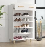 VidaXL Schoenenkast 60x35x105 cm bewerkt hout wit