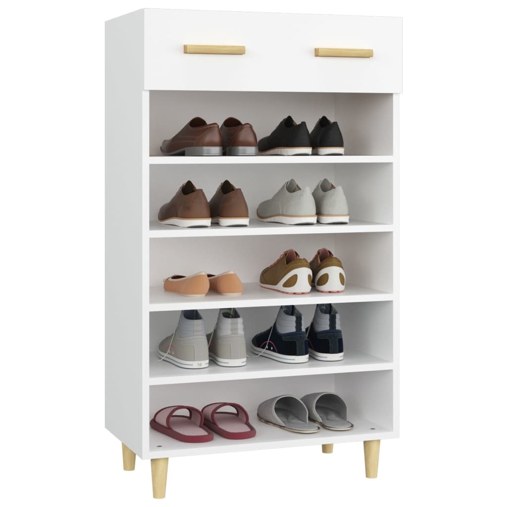 VidaXL Schoenenkast 60x35x105 cm bewerkt hout wit