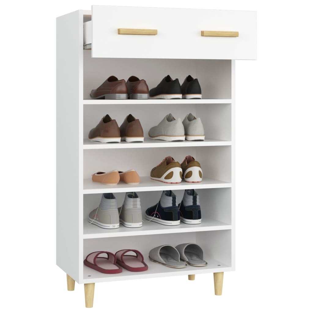 VidaXL Schoenenkast 60x35x105 cm bewerkt hout wit
