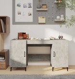 VidaXL Bureau 140x50x75 cm bewerkt hout betongrijs