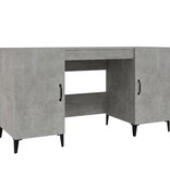 VidaXL Bureau 140x50x75 cm bewerkt hout betongrijs