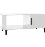 VidaXL Salontafel 90x50x40 cm bewerkt hout hoogglans wit