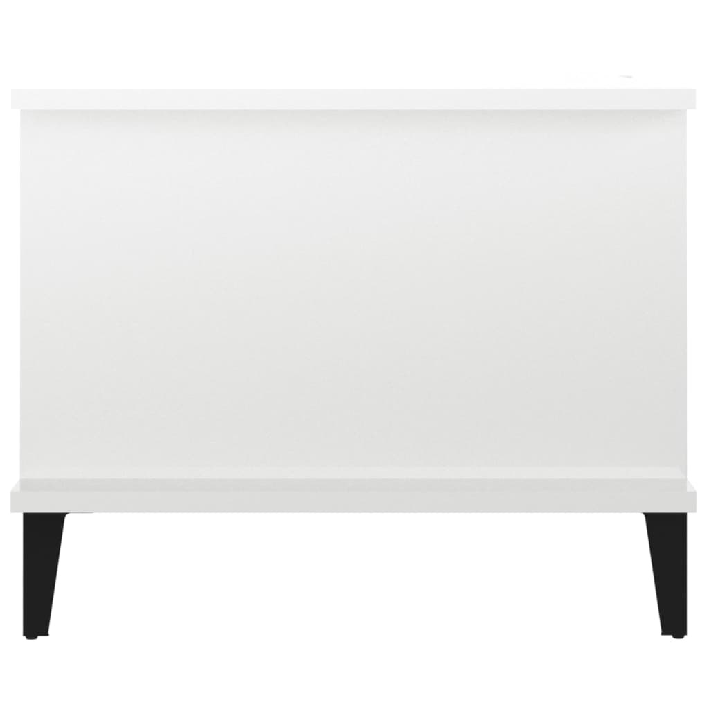 VidaXL Salontafel 90x50x40 cm bewerkt hout hoogglans wit