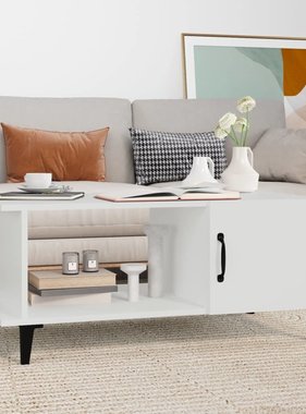 VidaXL Salontafel 90x50x40 cm bewerkt hout wit