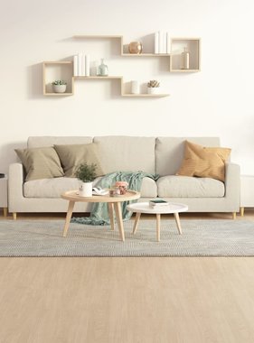 VidaXL Salontafels 2 st 50x50x40 cm bewerkt hout hoogglans wit