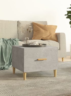 VidaXL Salontafel 50x50x40 cm bewerkt hout betongrijs