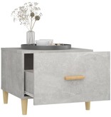 VidaXL Salontafel 50x50x40 cm bewerkt hout betongrijs