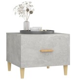 VidaXL Salontafel 50x50x40 cm bewerkt hout betongrijs