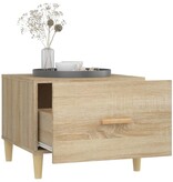 VidaXL Salontafels 2 st 50x50x40 cm bewerkt hout sonoma eikenkleurig